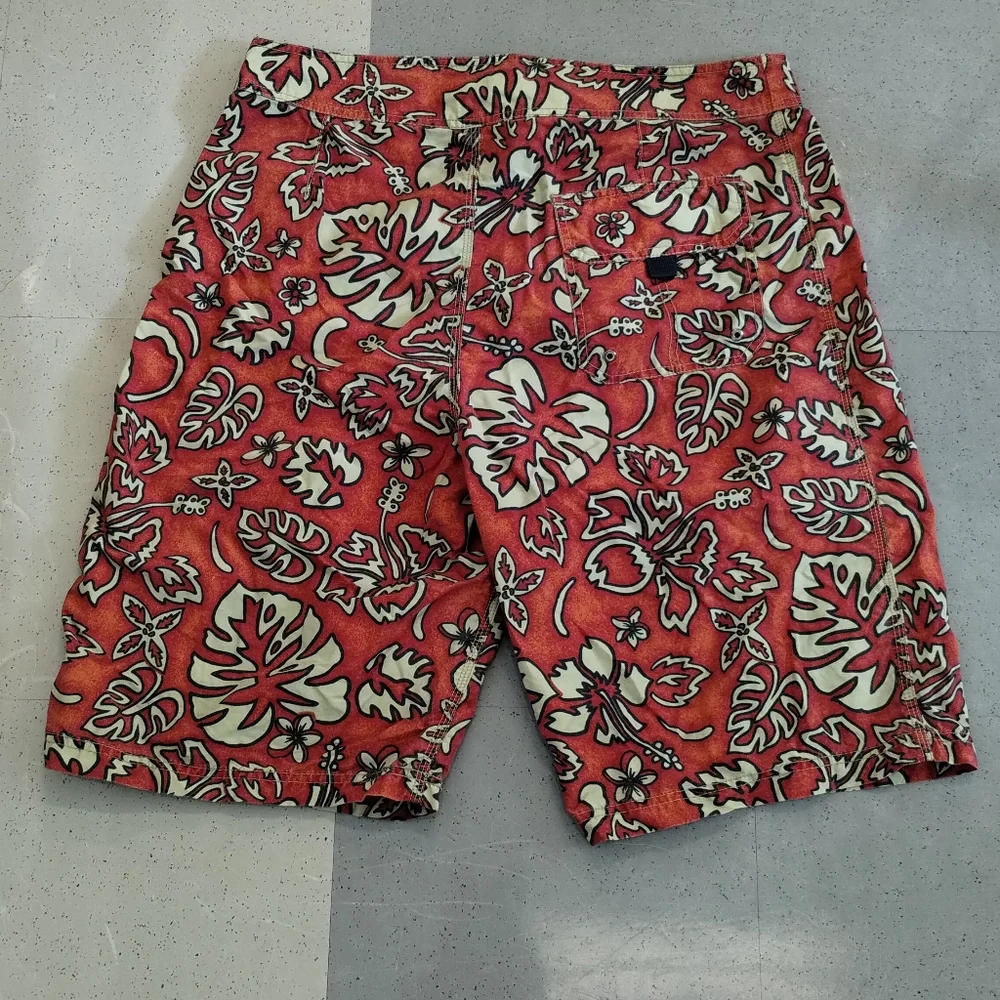 +UnionBay Men 36 Red Floral Swimsuit Swim Trunks Board Short - Picture 4 of 15
